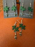 Puzzle piece earrings