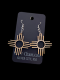 Wooden Zia earrings