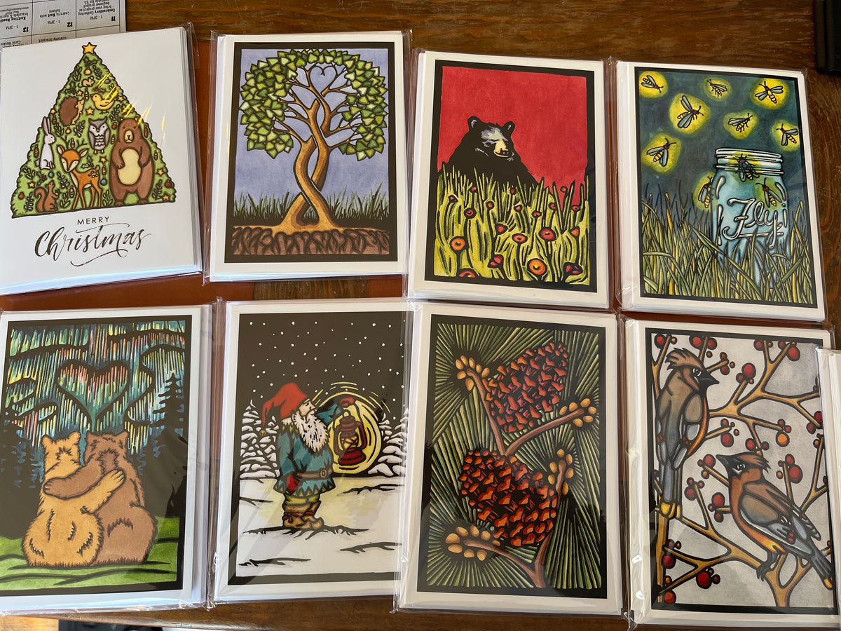 Collection of  8 Sarah Angst cards