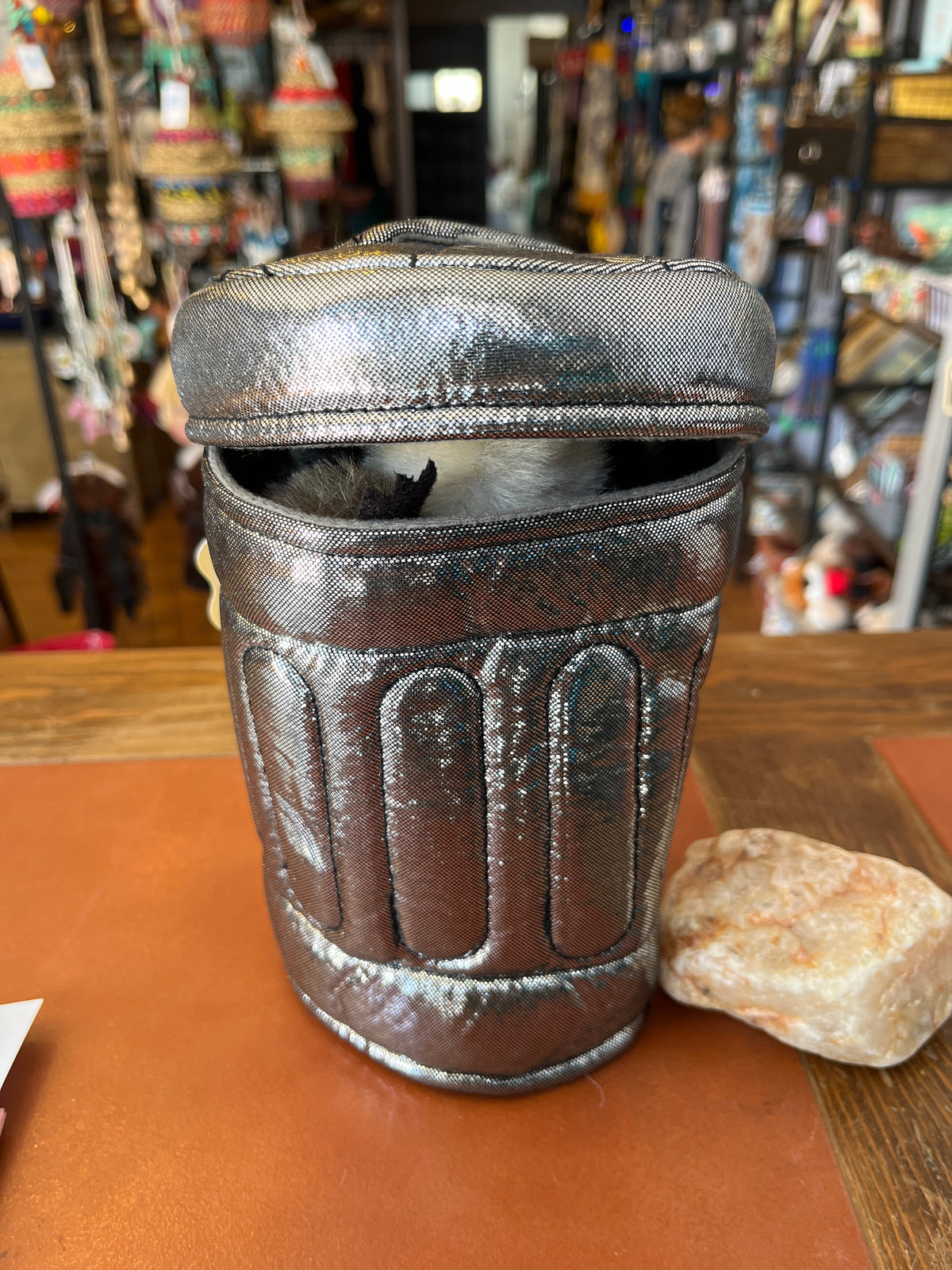 Raccoon in Garbage Can