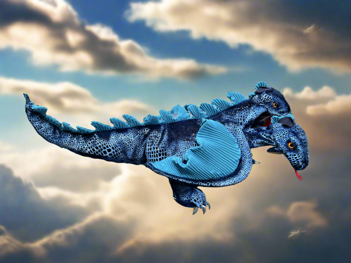Blue Three-headed Dragon